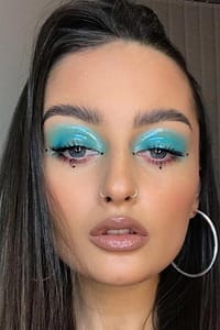 Blue Eyeshadow Glossy