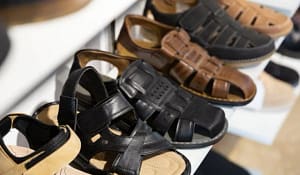 Sandals made of thick leather