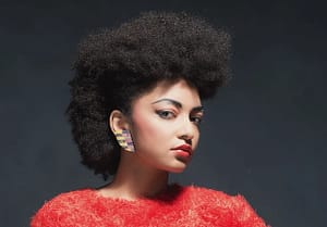 Black women's glamorous 90s afro hairstyles