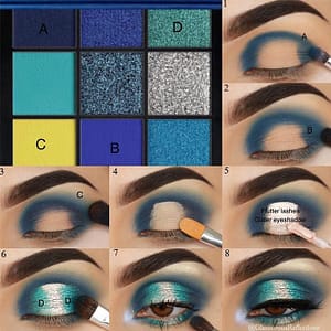 Makeup Tutorial for Eyeshadow in Bright Colors